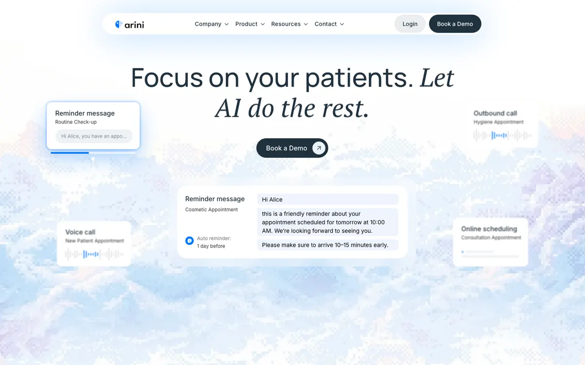 Arini homepage