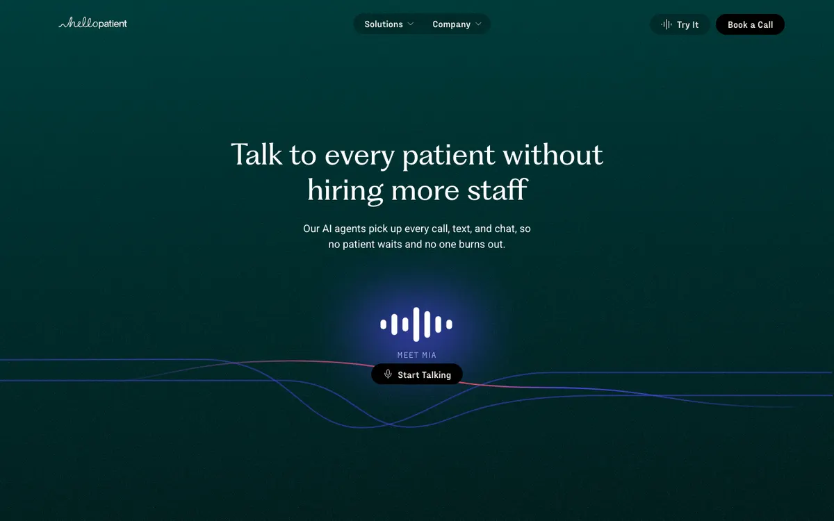 Hello Patient homepage