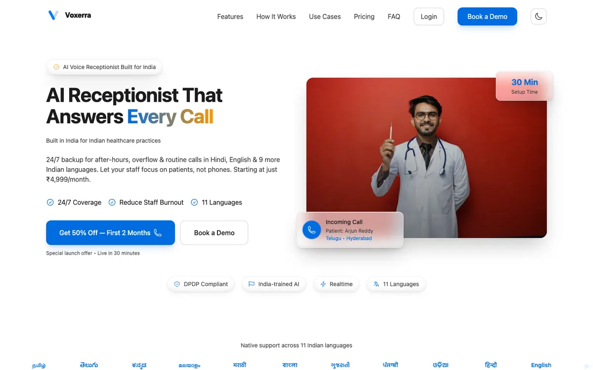 Voxerra homepage