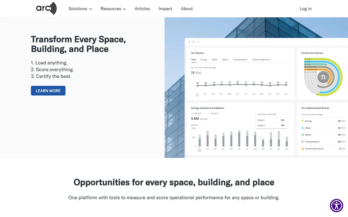 Arc homepage