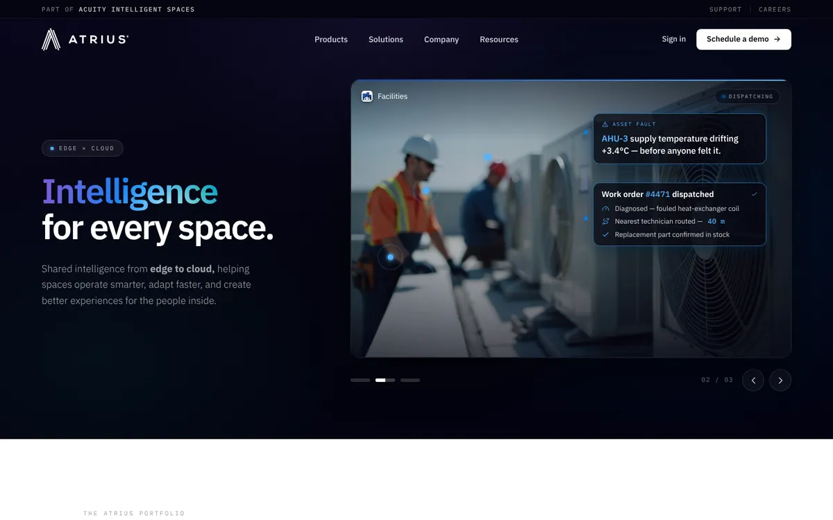 Atrius Sustainability homepage