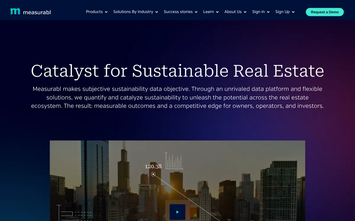 Measurabl homepage