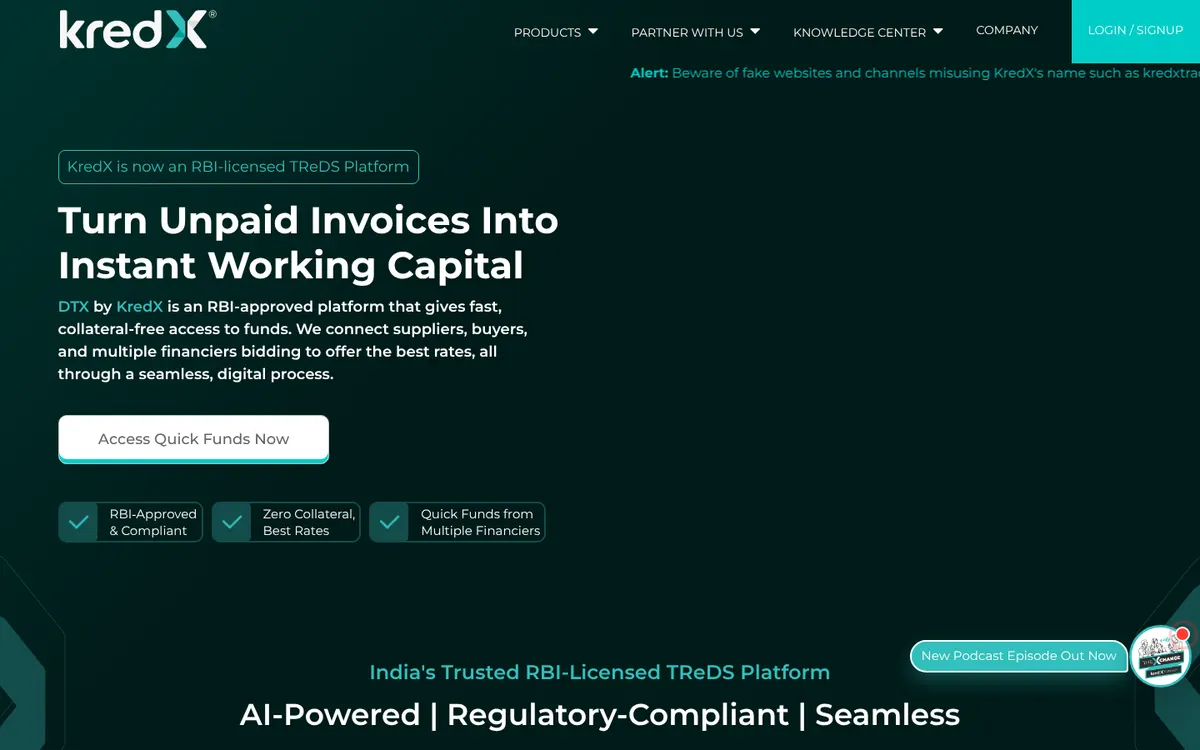 KredX homepage