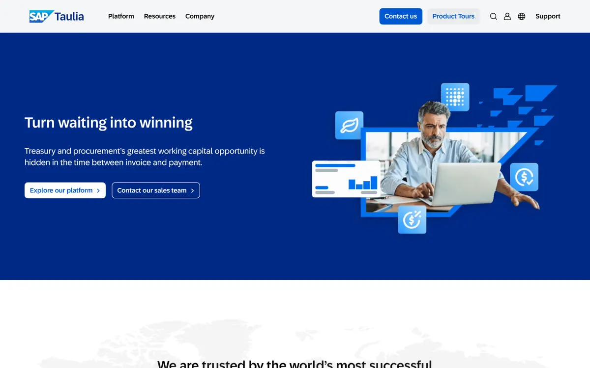 SAP Taulia homepage